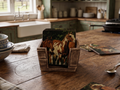 Rustic Equestrian Coaster Set with Wooden Holder