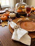 Elegant Autumn Elegance: Handmade 6-Piece Napkin Ring Set