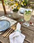 Whimsical Daisy Napkin Ring Set